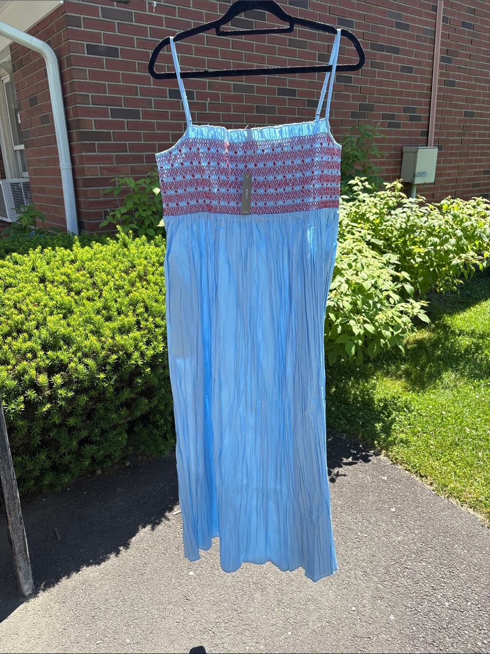 New J. Crew Smocked Maxi Dress, L